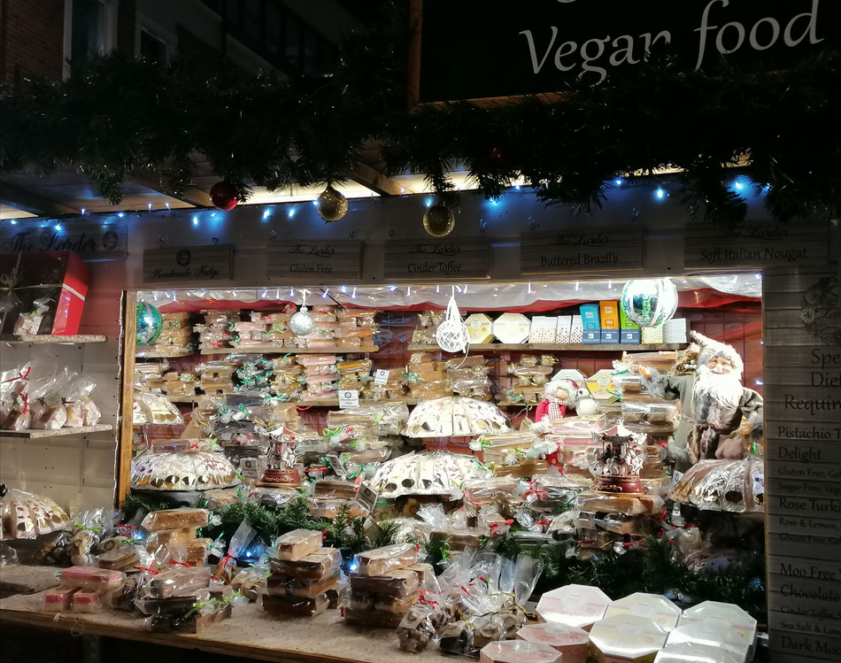Vegan Christmas Stall, Whitefriars, Canterbury. Photo: MSmith