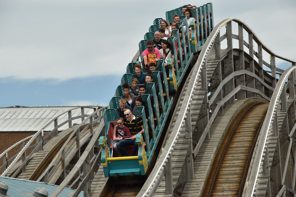 Dreamland's restored Scenic Railway. Image: Matthew Wells via Flickr.