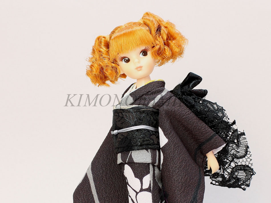 復刻版 初代リカちゃん 着物,ruruko kimono,ミディブライス 振袖