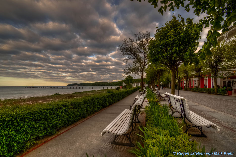 Binz Promenade zur Abendzeit
