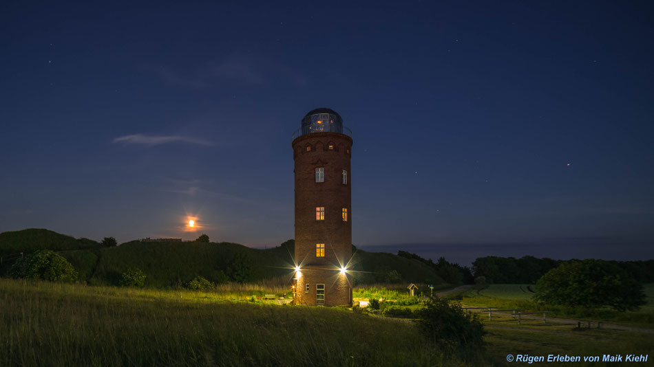 Peilturm Arkona Sommersonnenwende im Mondlicht 2016