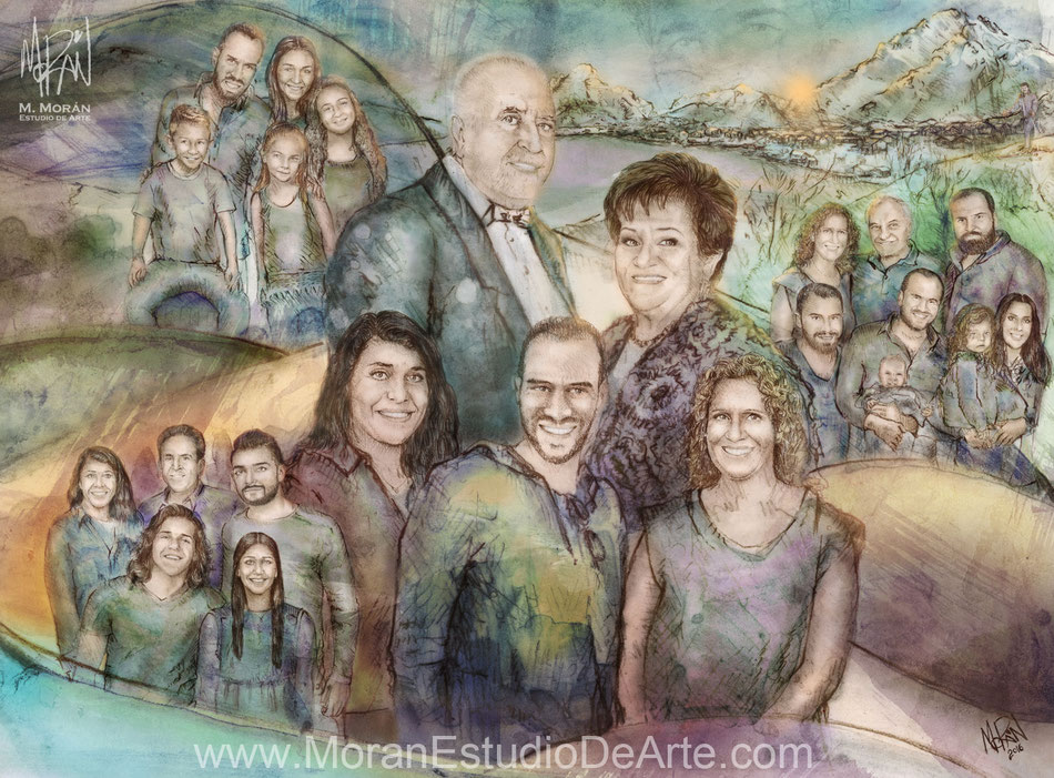 decoracion para salas retrato historia de la familia