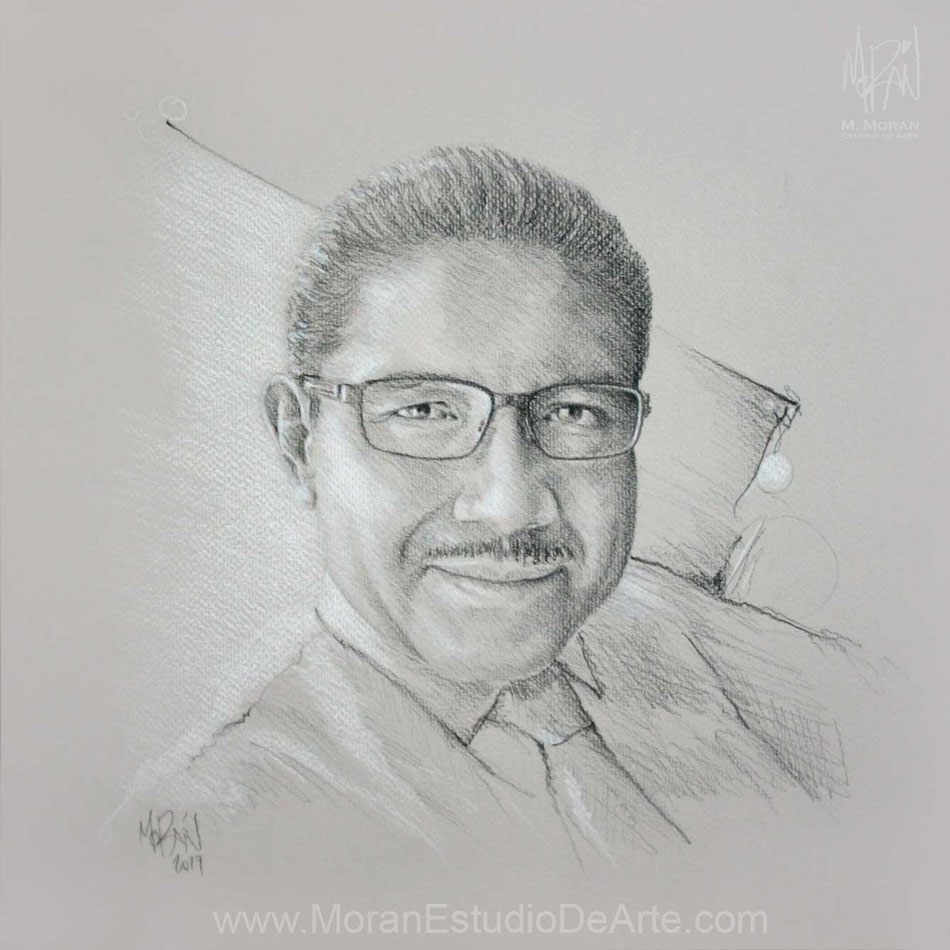 Regalo para el jefe dibujo al carbon