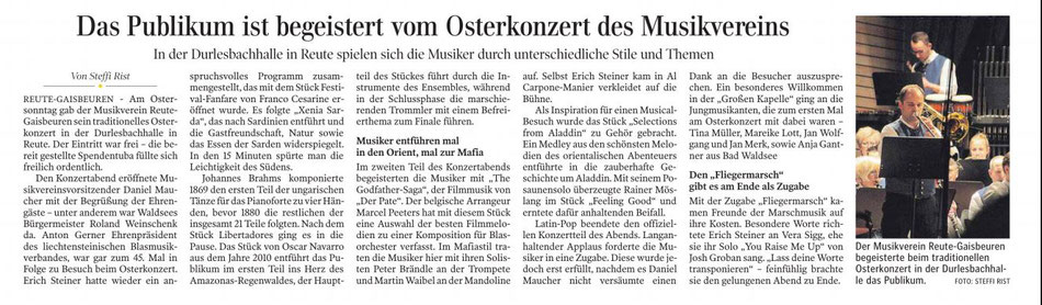 Schwäbische Zeitung vom 23.04.19