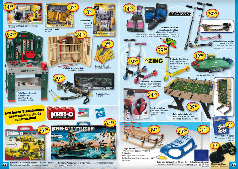 Top 1 toys catalogue jouets 2012 page 44 hasbro kreo kre-o battleship