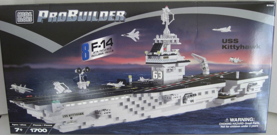 Megabloks building bricks USS Kitty Hawk aircraft carrier lego compatible