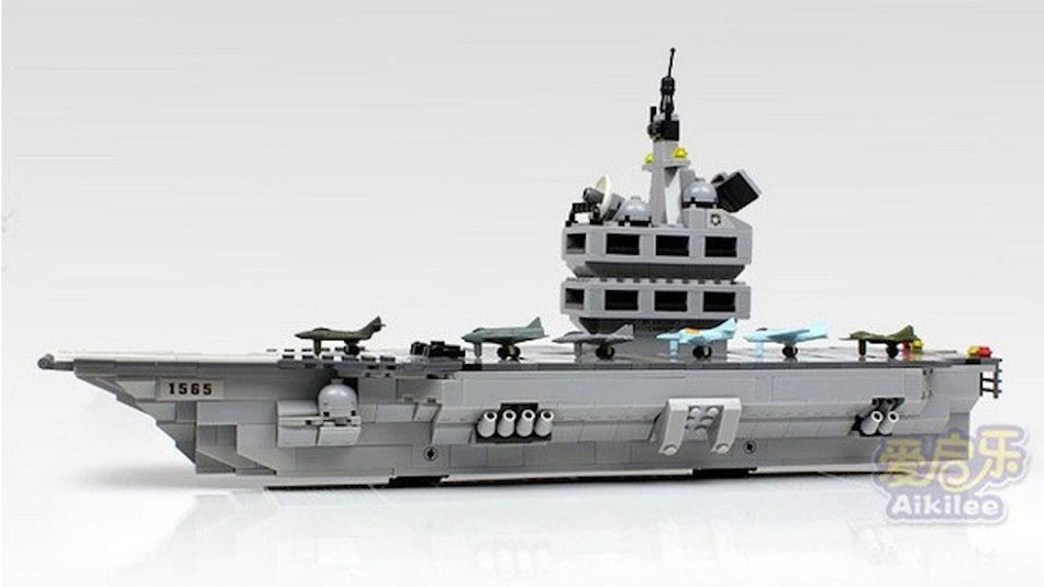 qiaoletong building bricks blocks aircraft carrier lego compatible