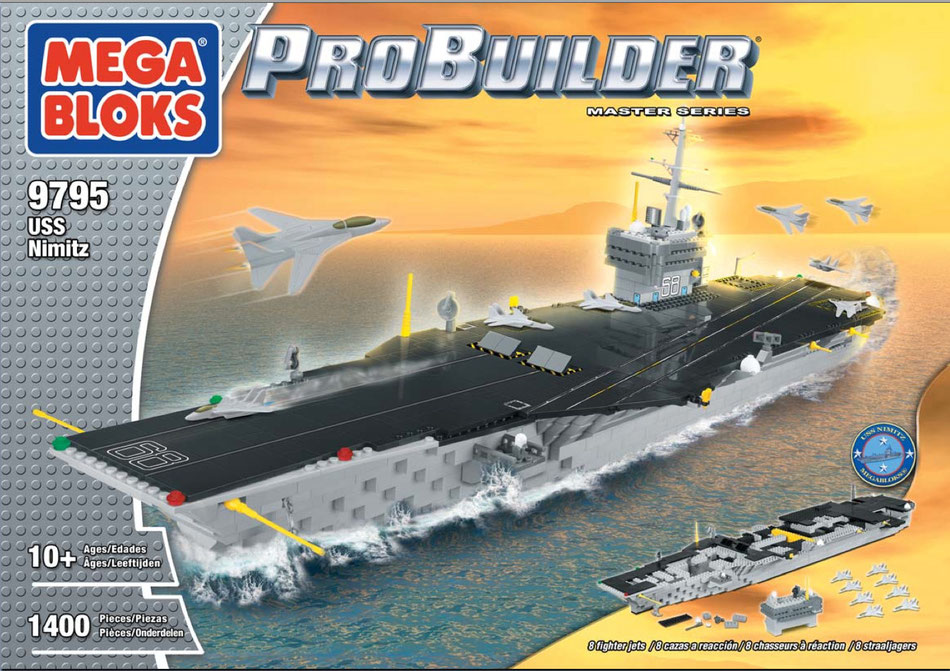 Megabloks building bricks USS Nimitz aircraft carrier lego compatible
