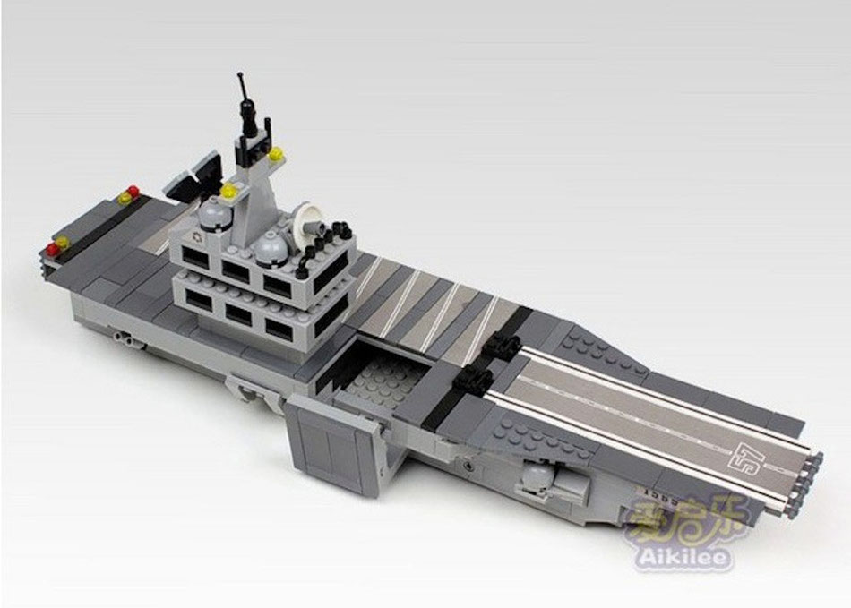 qiaoletong building bricks blocks aircraft carrier lego compatible