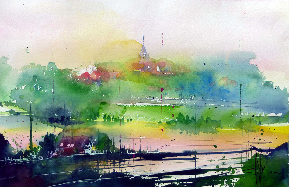 461 Payasage 03 - 2018 - Aquarelle 35.5 x 51