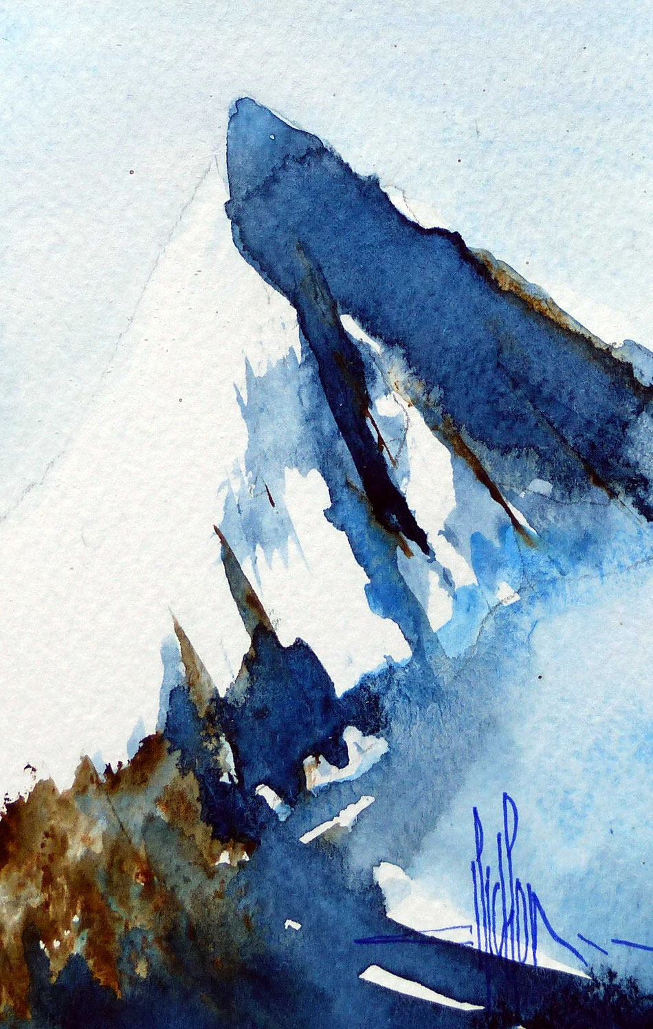 460 Ascension XIX - 2018 - Aquarelle 18 x 23