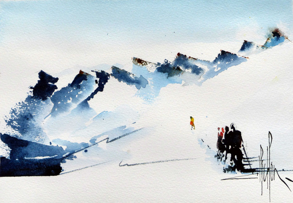 428 Ascension X - 2018 - Aquarelle 20 x 30