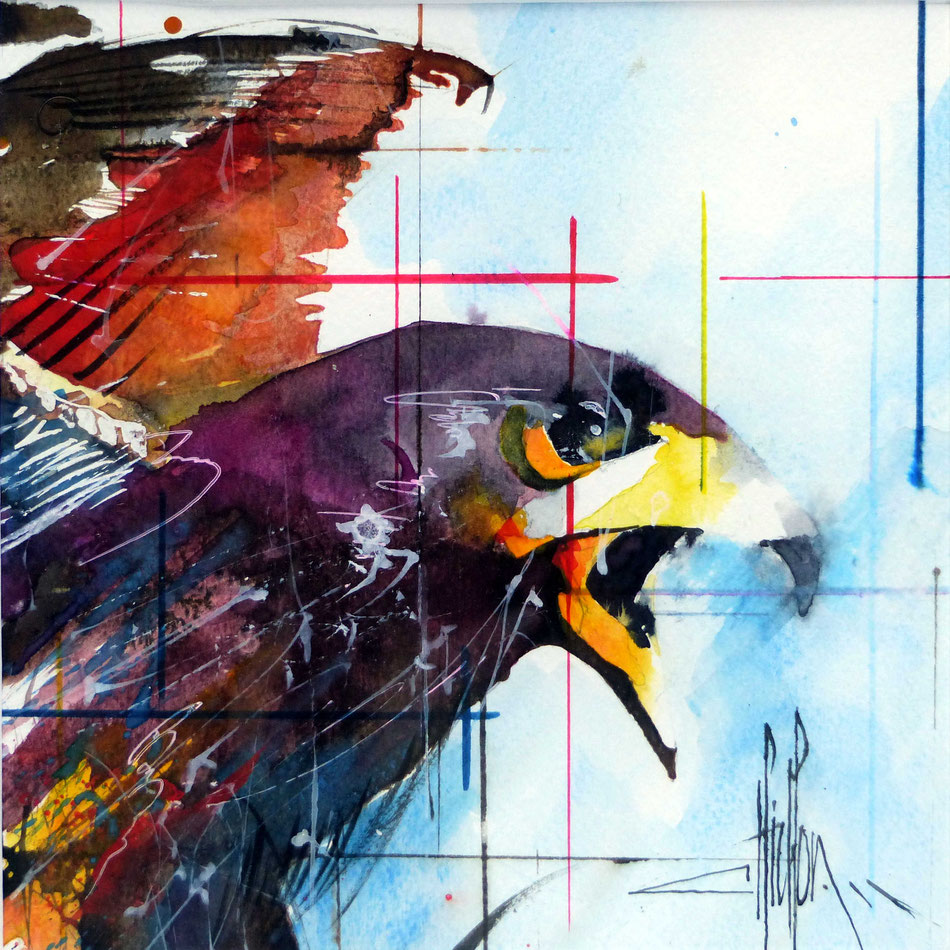 426 Protégeons notre planète IV - 2018 - Aquarelle 30 x 30