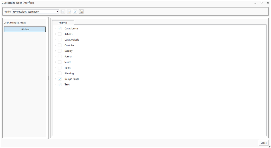 SAP Analysis for Office Customize User Interface Company Interface