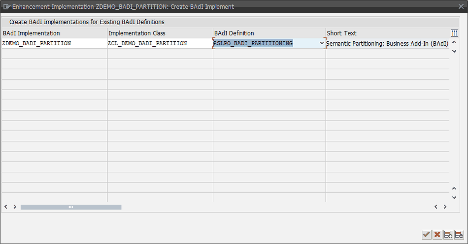 Enhancement Implementation: Create BAdI Implement