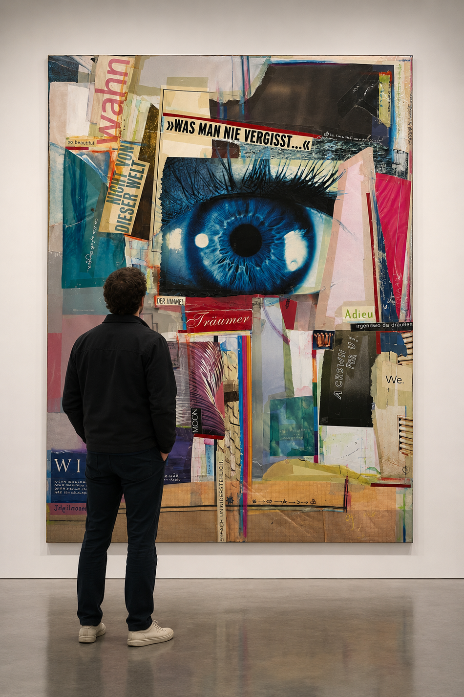 handgefertigte Collage als großformatiger Druck - Ausstellung von Uta Nitschke