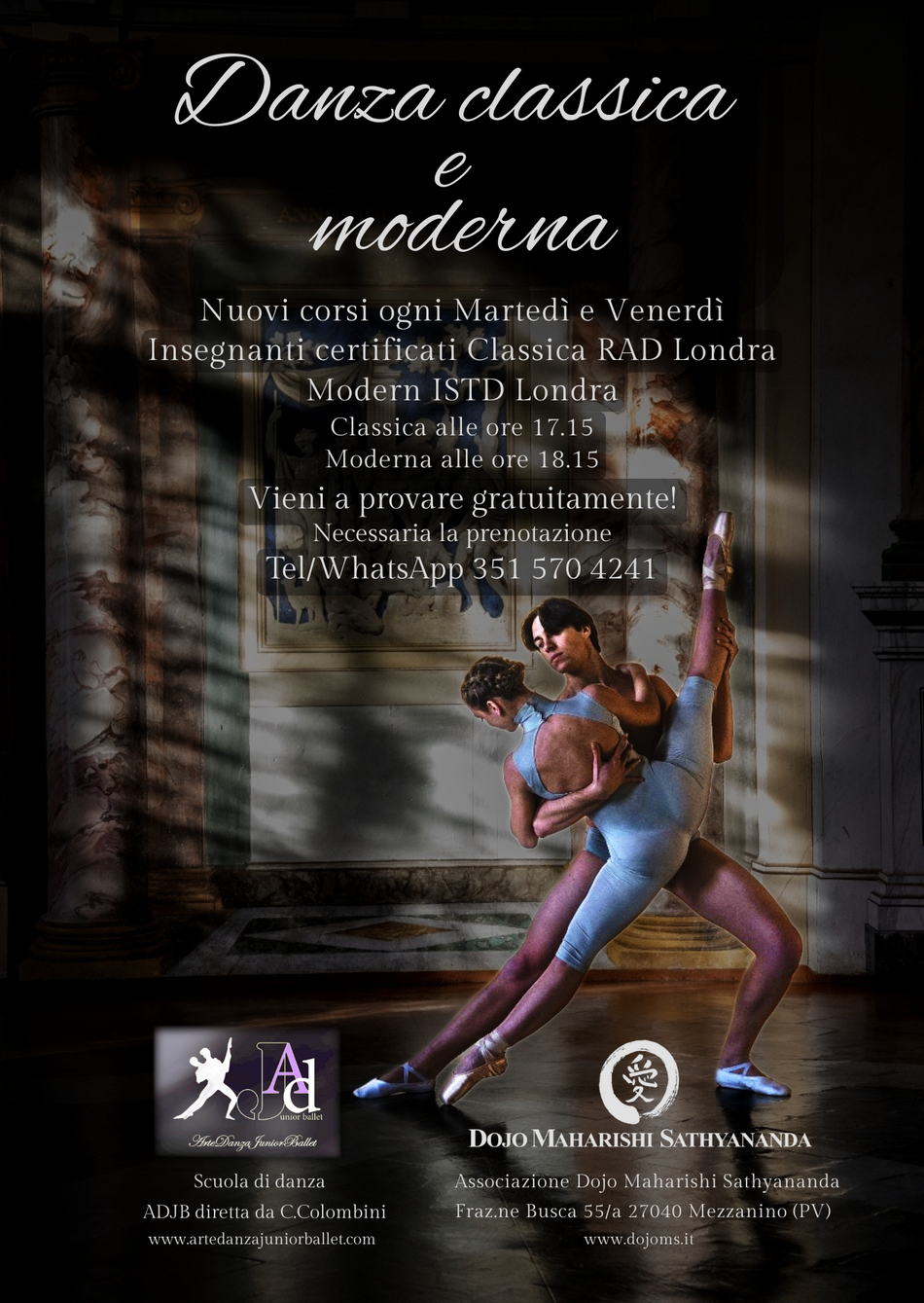 dojo maharishi sathyananda locandina evento corso di danza classica e moderna