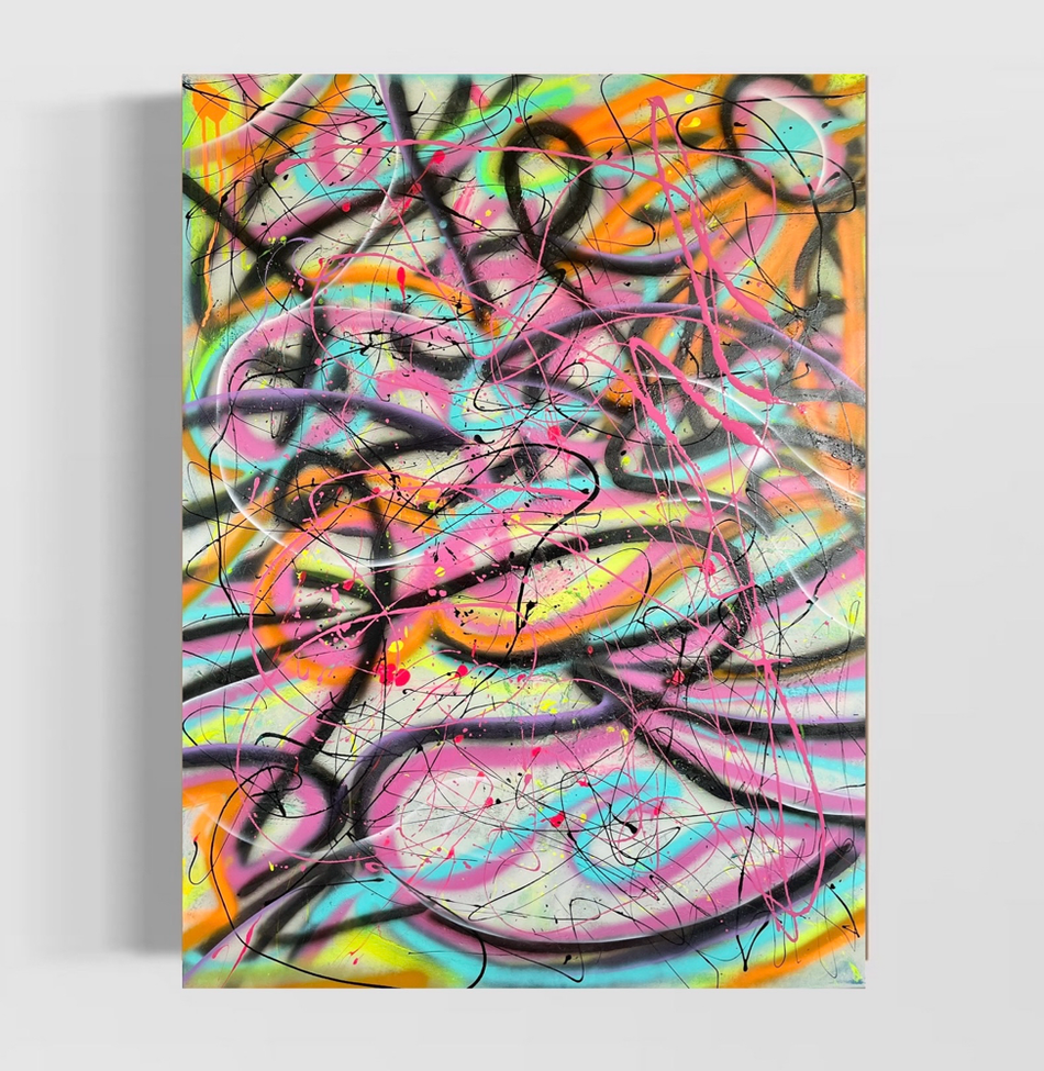 "Surfari" - Lacke/Kreiden auf Leinwand (120x100cm) 580€