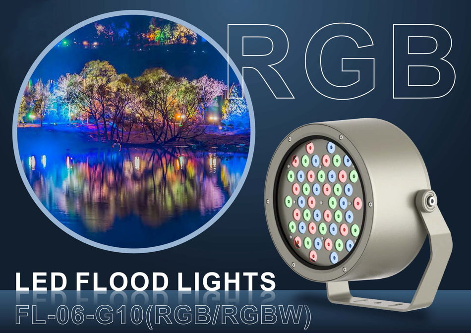 RGBW led floodlight armaturen spots DMX Control IP66 Waterdicht 20-100W 230VAC/24VDC, BBM Ledproducts