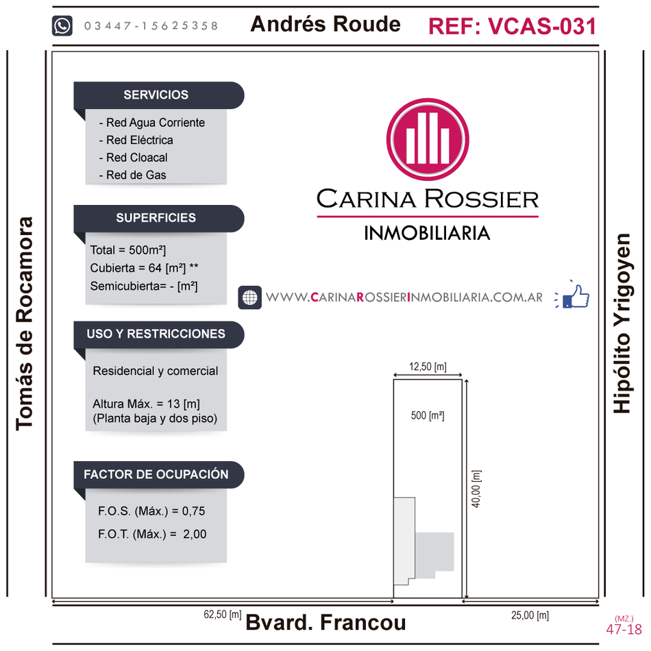 Carina Rossier Inmobiliaria vende casa en Villa Elisa, Entre Ríos. Referencia: VCAS-031