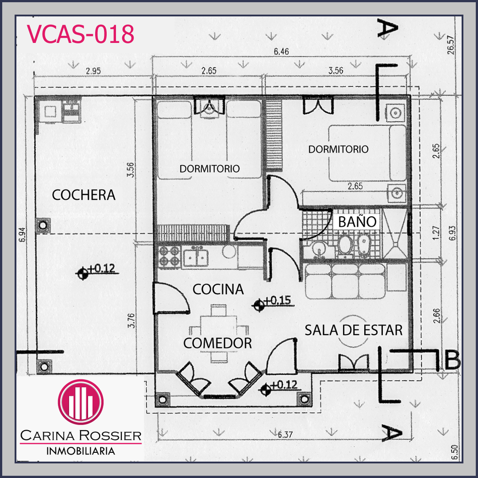 Carina Rossier Inmobiliaria vende casa en Villa Elisa, Entre Ríos. Se vende casa 45 m² de superficie cubierta sobre un lote de 500 m².