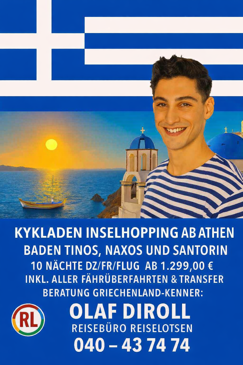 Urlaub Griechenland als sichere Pauschalreise mit Flug von Alltours, Dertour, TUI und Wikinger Wanderreisen by Reisebüro Reiselotsen