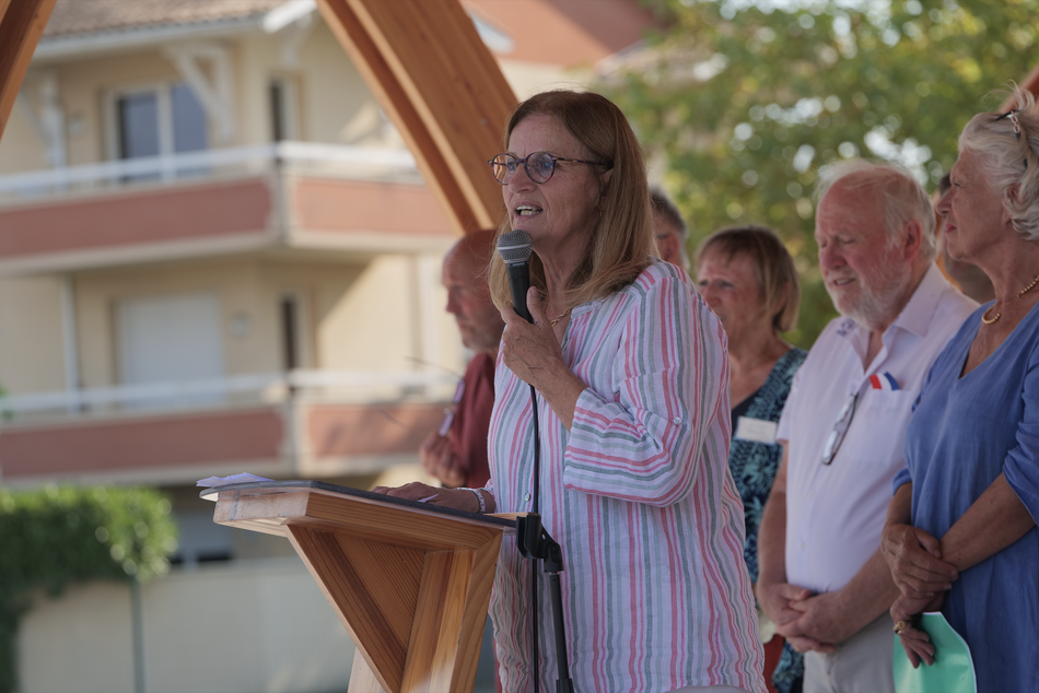 Blandine Sarrazin a salué le soutien des partenaires financiers pour mener ce vaste projet./Photo LB