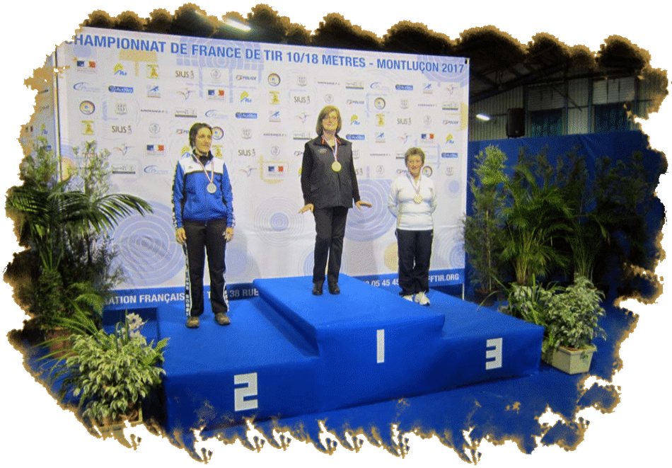 Une belle médaille d'or pour Christine au championnat de France 10 Mètres adultes dameIII.