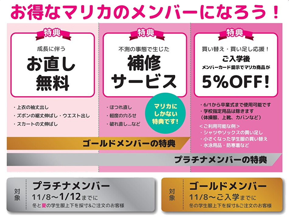 お得なマリカのメンバーになろう！
