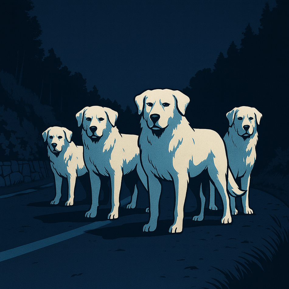 Kein richtiges Photo, nur Erinnerung: Wenn die Nacht Hunde schickt, bist Du nicht mehr im Training. Du bist erneut in der Prüfung.