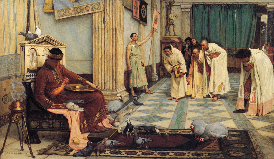 The Favourites of the Emperor Honorius, John William Waterhouse, 1883