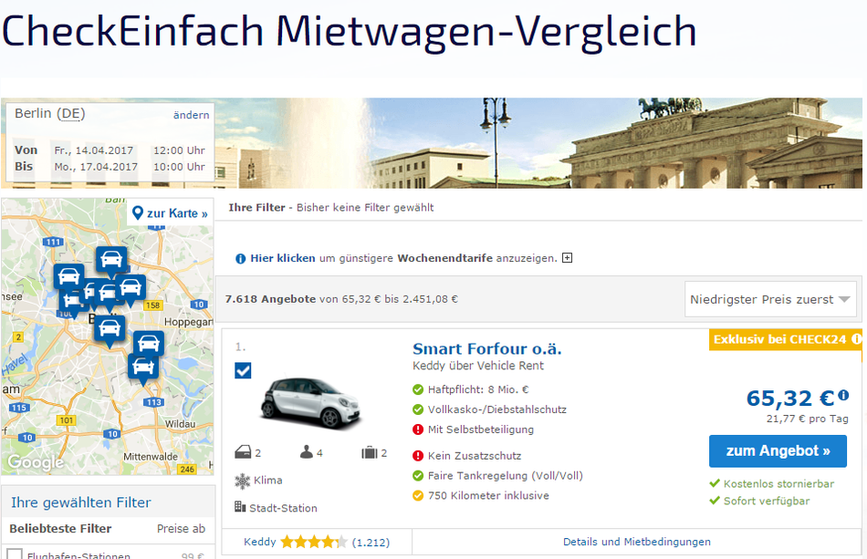 CheckEinfach | Mietwagen CheckEinfach