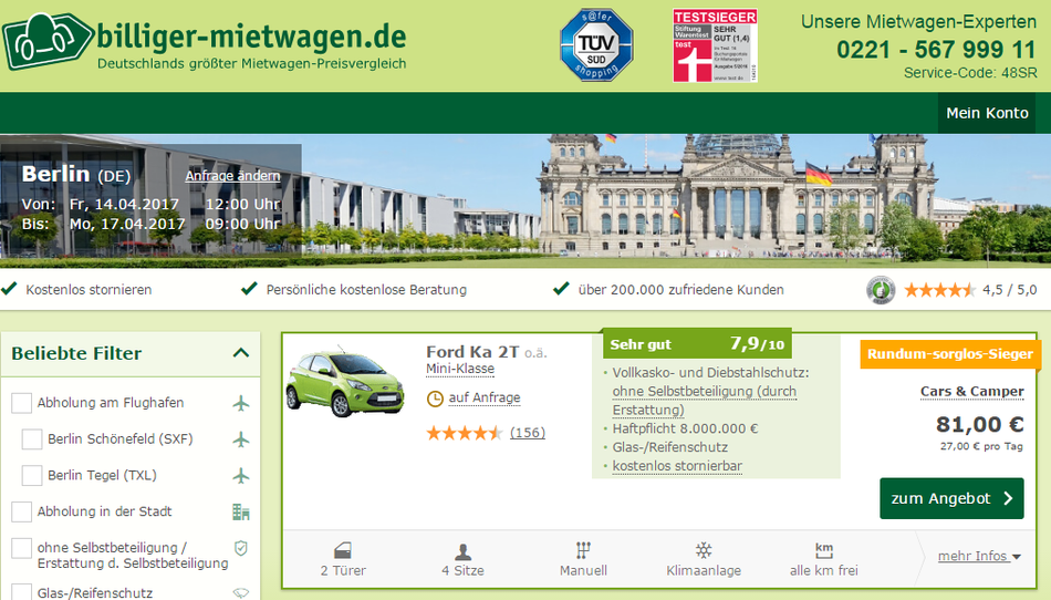 CheckEinfach | Mietwagen Billiger-Mietwagen
