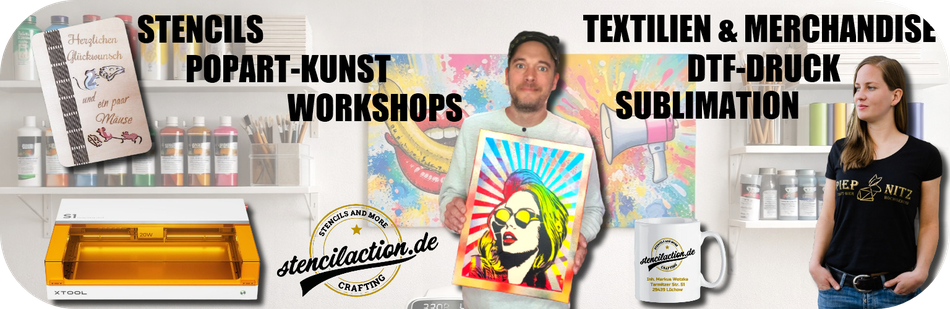 Stencils Schablonen mit Wunschmotiv