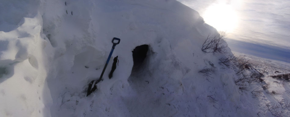 The cave at the next morning // Am nächsten Morgen vor der Schneehöhle