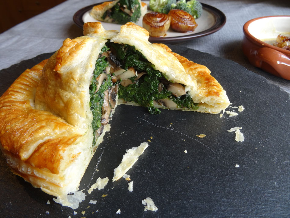 Spinach & Mushroom Pithivier The Credit Crunch Cooke