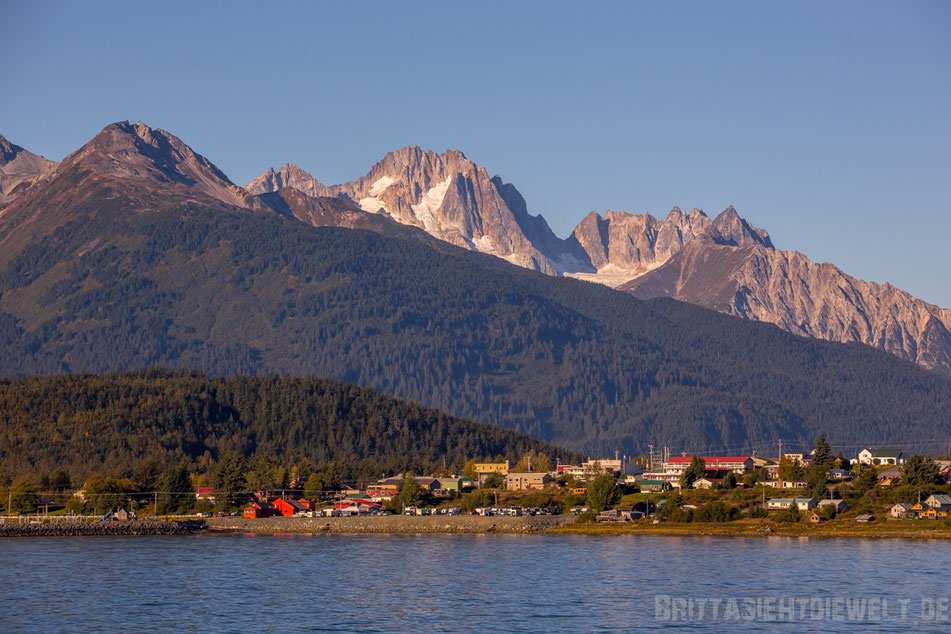 haines, alaska, fähre, berge, landschaft, fotografie, schifffahrt