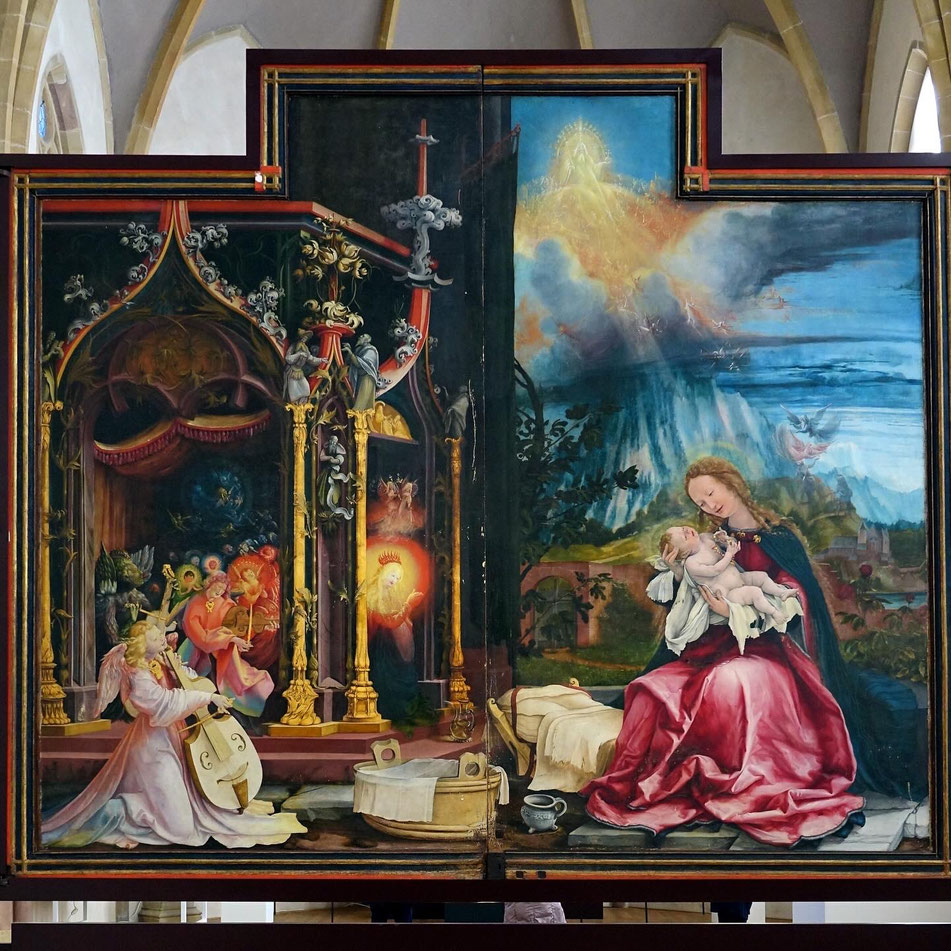 "On sait aujourd’hui comment l’art sculpte et caresse notre cerveau et s’avère indispensable à notre vie" le Retable d'Issenheim - Musée Unterlinden à Colmar - Visites guidées toute l'année avec www.cheminsbioenalsace.fr