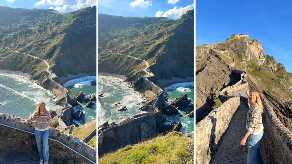 Nordspanien Reisetipp - Ausflug zur Kirche und Insel San Juan de Gaztelugatxe, eine Felseninsel von Biskaya, zwischen den Städten Bakio und Bermeo und Drehort von Game of Throne, Dragonstone. Der ideale Ausflug von San Sebastian und Bilbao.