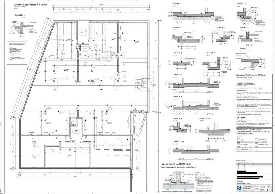 Schalplan Bodenplatte
