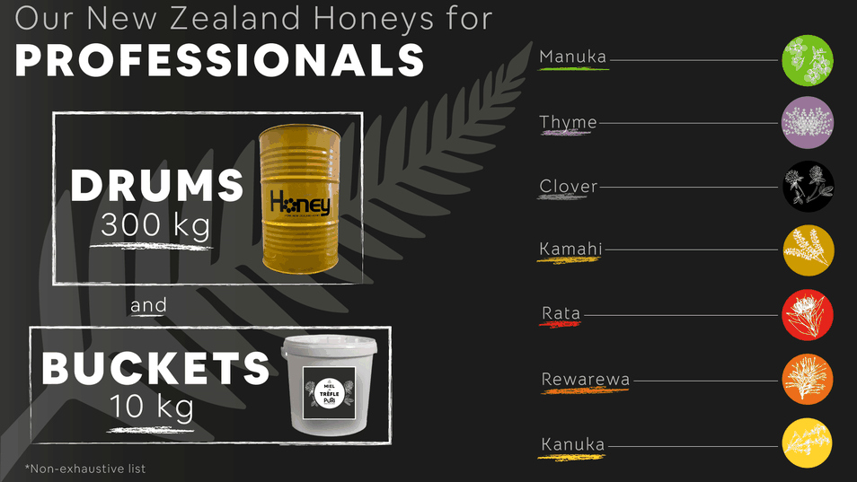 New Zealand Honeys in BULK Drums and Buckets from Puri New Zealand to Reseller