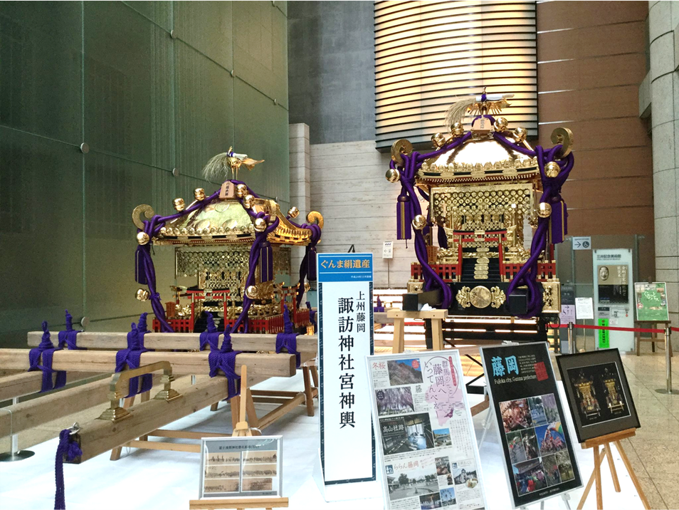 上州藤岡諏訪神社の「宮神輿」（藤岡市指定文化財）　※平成30年（2018年）7月7～8日、本橋の三井タワーで展示されました。