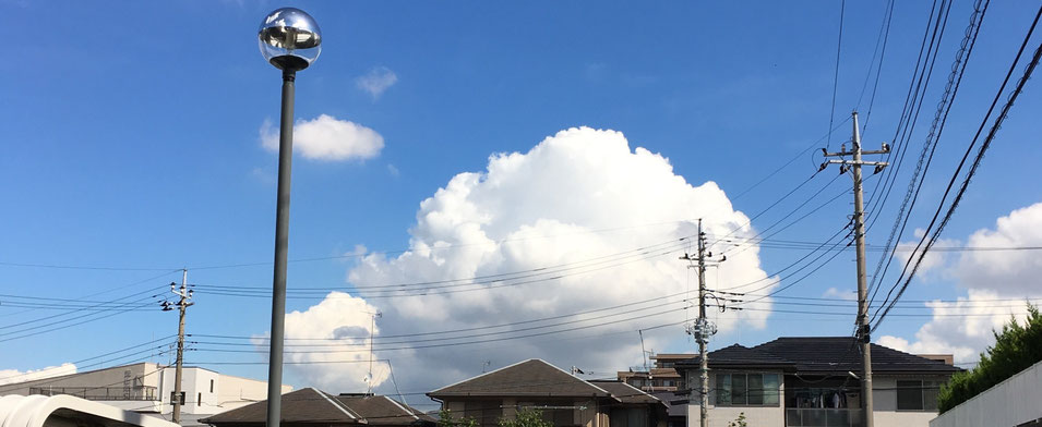 流山市の入道雲