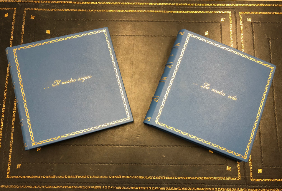 Customized leather photo album by Conti Borbone