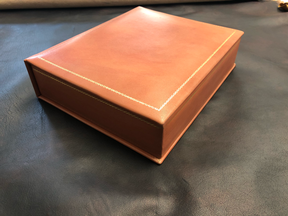 Customized leather box for present by Conti Borbone