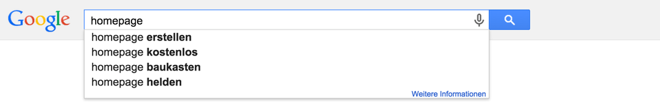 Bild: Google Suggest mit Jimdo