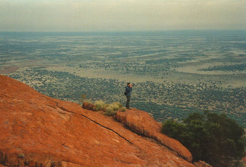 Jens Assmann on Uluru, Australia; Ayers Rock