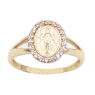 Anello madonnina in oro e zirconi is2348ag