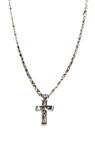 Collana con crocifisso Uomo in Oro Giallo e Bianco  18 Kt Grammi 19 -  idg011cgb