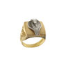 Anelli  in oro giallo e bianco con cobra modello a scudo 18 kt - Prezzi